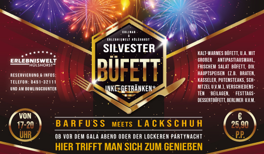 Silvester Büfett in der Erlebniswelt Hülshorst